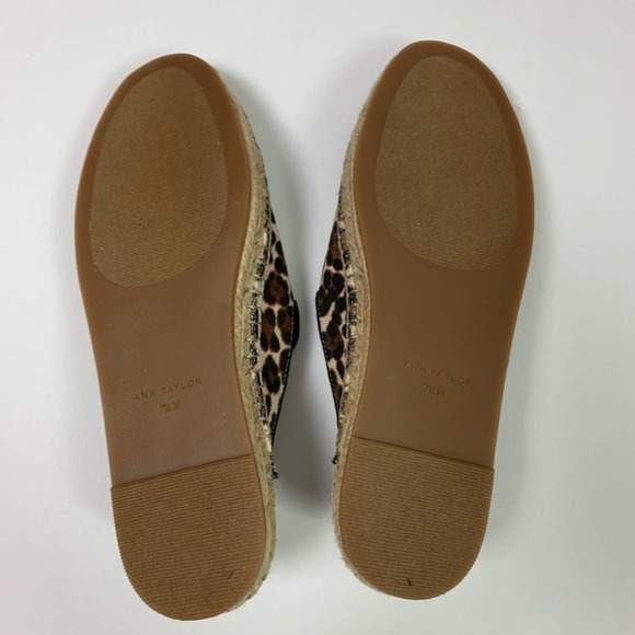 ANN Taylor Anastasia Leopard Espadrille Brown 7.5 - Picture 7 of 9